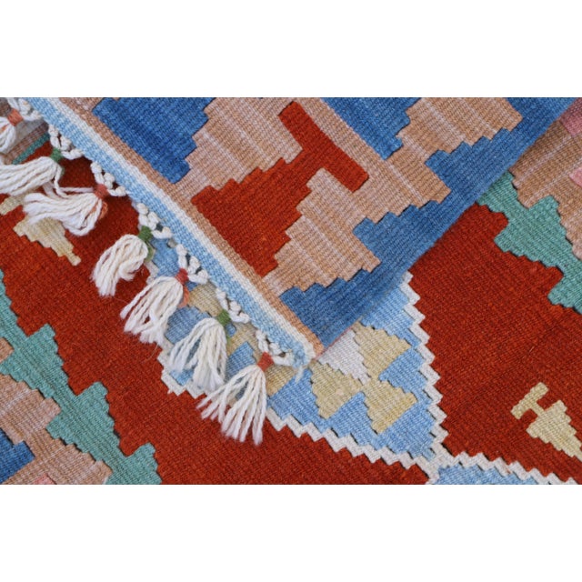 Textile 1990s Scandinavian Blue Cappadocia Kilim Rug For Sale - Image 7 of 9