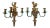 Figural Gilt Brass Wall Sconces - a Pair For Sale