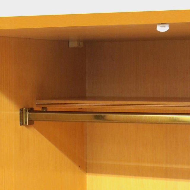 Mid-Century Modern Large Mid-Century Modern 5-Door Wardrobe in Flamed Maple, 1960s For Sale - Image 3 of 9