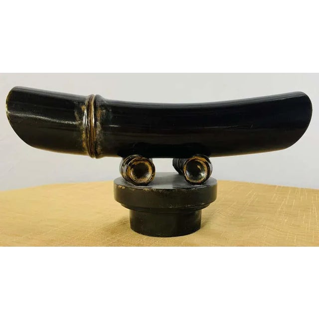 Vintage Asian Amber Glass Vase or Urn For Sale - Image 11 of 13