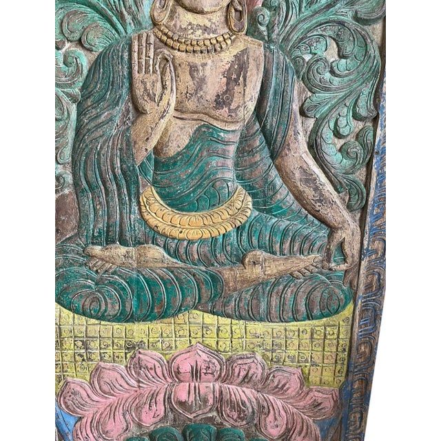 Elevate your space with the serene presence of this Vintage Carved Buddha Wall Art, thoughtfully crafted from reclaimed...