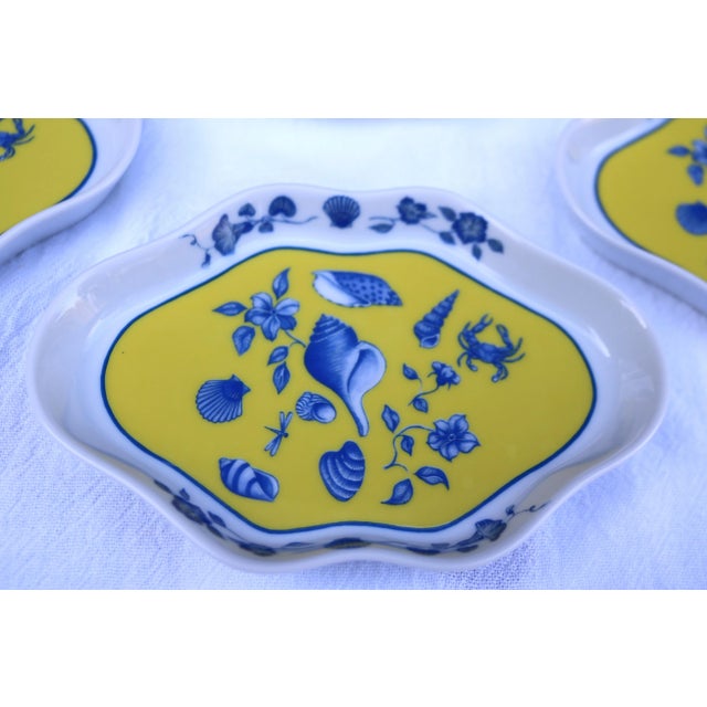 Ceramic 1988 Coastal Small Leaf Dish Costa Azzurra by Lynn Chase-Set of 4 For Sale - Image 7 of 10