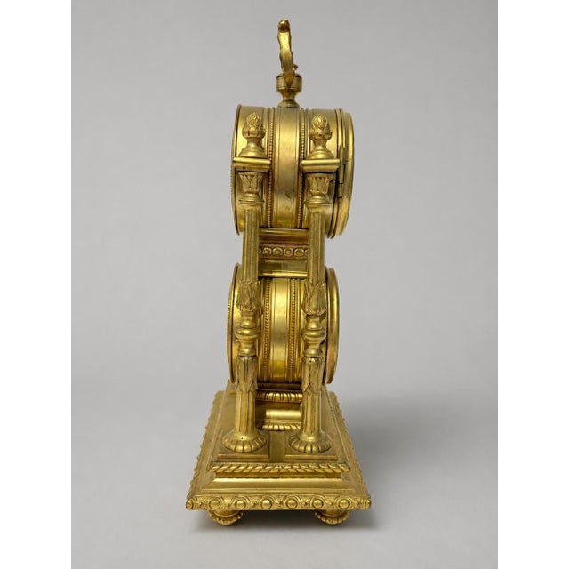 19th C. French Gilt Bronze Honoré Pons Médaille D’Or Clock and Aneroid Barometer For Sale - Image 9 of 10