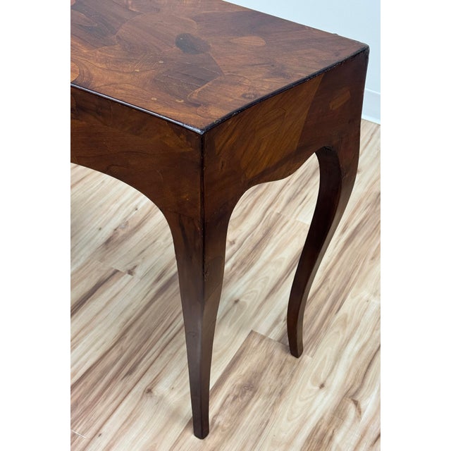 Italian Saber Leg Burlwood Console Table or Writing Desk For Sale - Image 14 of 17