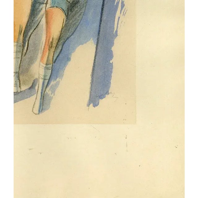 Pochoir on print from the book "Les Joies du Sport" a limited edition book published by Maurice & Jacques Goddet and...