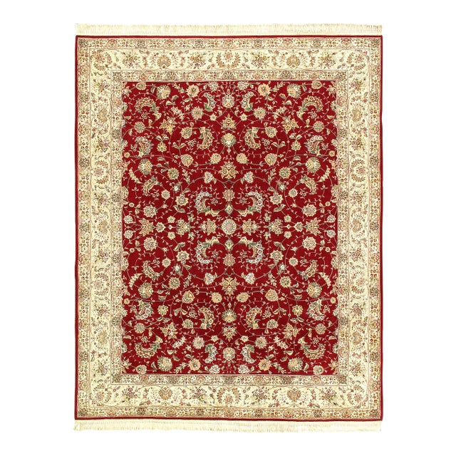 2020s Sino Tabriz Hand-Knotted Rug For Sale