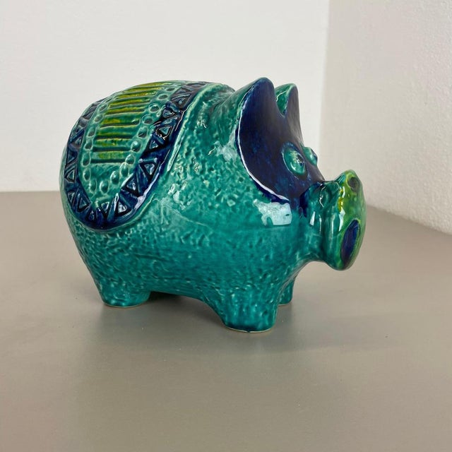 Colorful Fat Lava Pottery Piggy Bank from Bay Ceramics, Germany, 1970s For Sale - Image 3 of 18