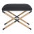 Carmelo Hemp Wrapped Ottoman - Black/Black For Sale
