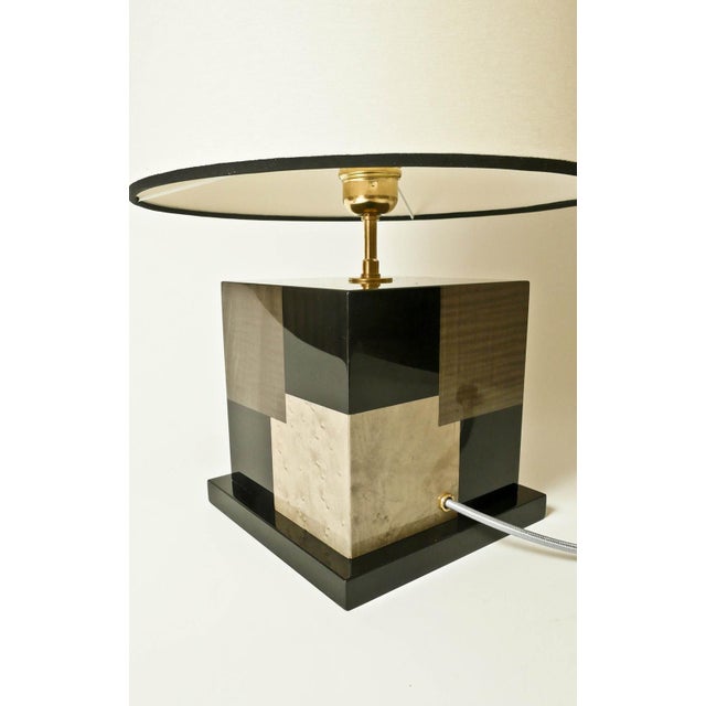 Contemporary Black and Grey Sycamore Table and Desk Lamp Cubes by Aymeric Lefort For Sale - Image 3 of 18