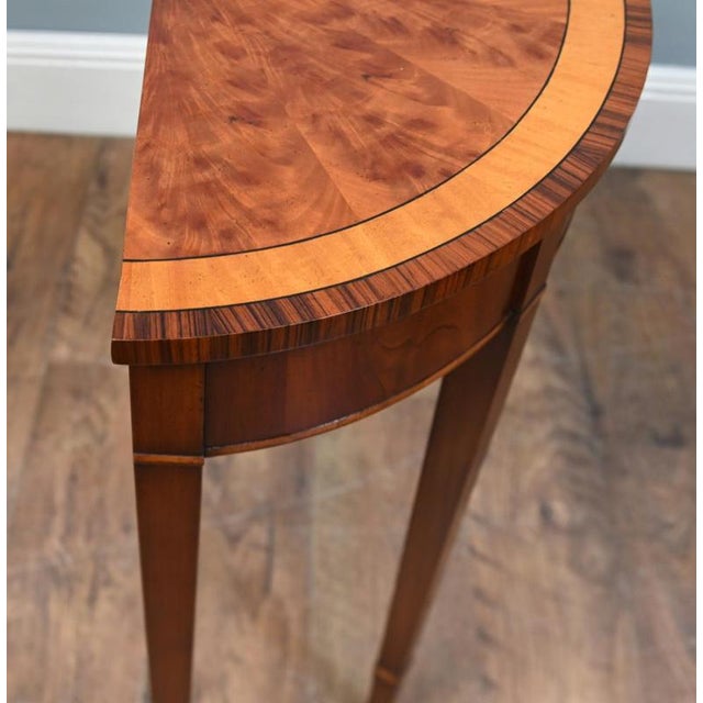 Sheraton Mahogany Console Tables, Set of 2 For Sale - Image 3 of 4