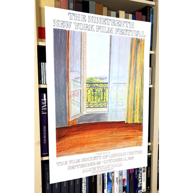 Figurative David Hockney Window Grand Hotel Vittel Original 1981 New York Film Festival Poster For Sale - Image 3 of 10