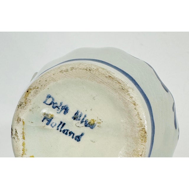 Ceramic Antique Porcelain Blue Delft Bud Vase For Sale - Image 7 of 7