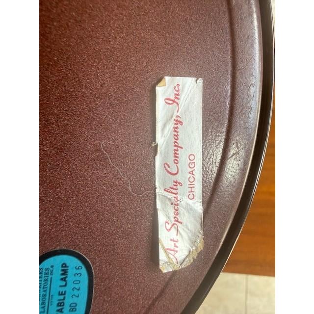 Black 1950s Atomic “Flying Saucer” Desk Lamp by Specialty Light Co. – Space Age MCM For Sale - Image 8 of 8