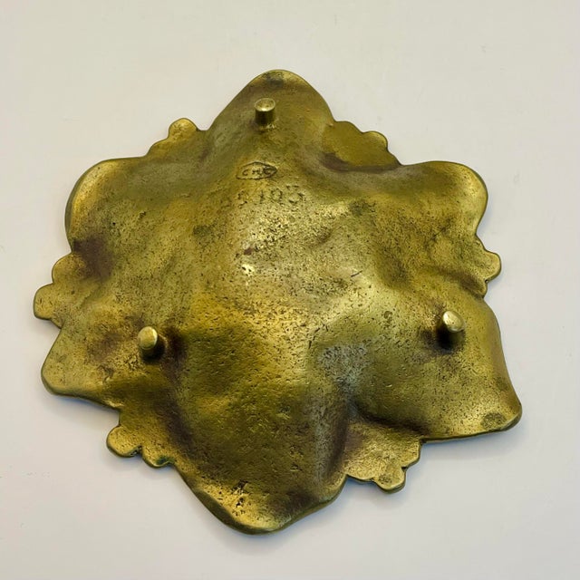 Vintage Leaf Shaped Brass Dish For Sale In Jacksonville, FL - Image 6 of 6
