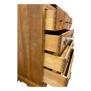 Vintage Ethan Allen Heirloom Early American Maple & Birch Secretary Desk & Hutch For Sale