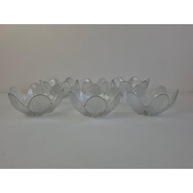 Bohemia Glass Flower Dessert Bowls, Former Czechoslovakia, 1960, Set of 6 For Sale - Image 3 of 18
