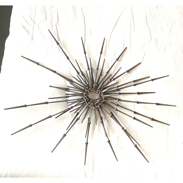 Abstract Brutalist Starburst Metal Sculpture For Sale - Image 13 of 16