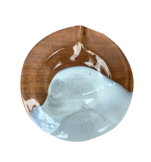 Vintage German Glass Richartz Art Collection Plate Bowl by Hans Jürgen Richartz for Mathildenhütte, Solingen