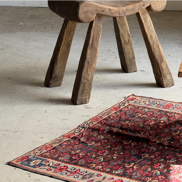 Antique Indonesian Teak Four-Legged Stool, 1980s For Sale - Image 15 of 18