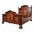 Herter Brothers Style Antique Victorian Carved Walnut and Burl Wood Full Size Bed, Circa 1880s For Sale