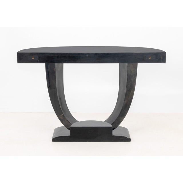 Karl Springer Goatskin Lacquered Console Table For Sale In New York - Image 6 of 6