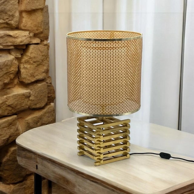 Beige Large Spiga Lamp in Brass by Enrico Tronconi for Tronconi, 1960s For Sale - Image 8 of 12