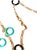 14k Yellow Gold Italian Onyx & Turquoise Circle Necklace 21" Length For Sale - Image 12 of 14