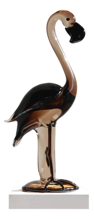 Murano Glass Flamingo Sculpture by Franco Bottaro, 1960s