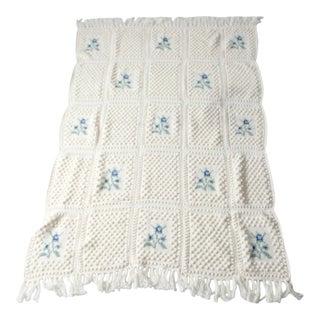 Vintage Knit Blanket For Sale