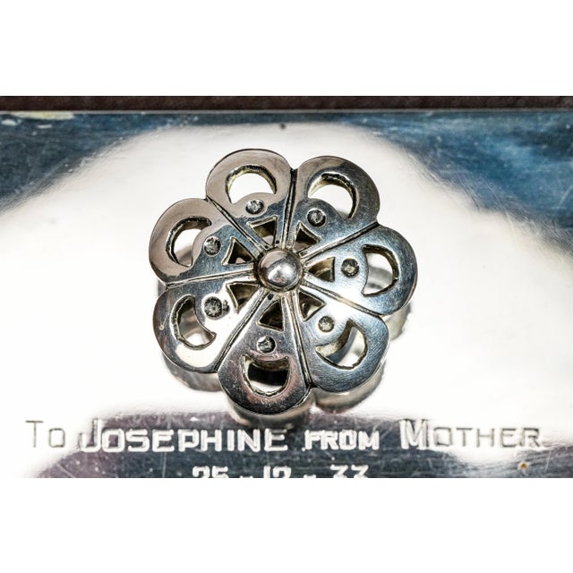 Unique Maltese Silver Desk Set Inset Antique Malta Tari Coin Letter Opener and Ink Blotter For Sale - Image 16 of 18