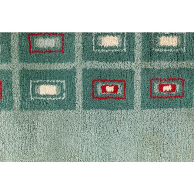 Doris Leslie Blau French Art Deco Vintage Geometric Sage Rug By Paule Leleu For Sale - Image 4 of 9