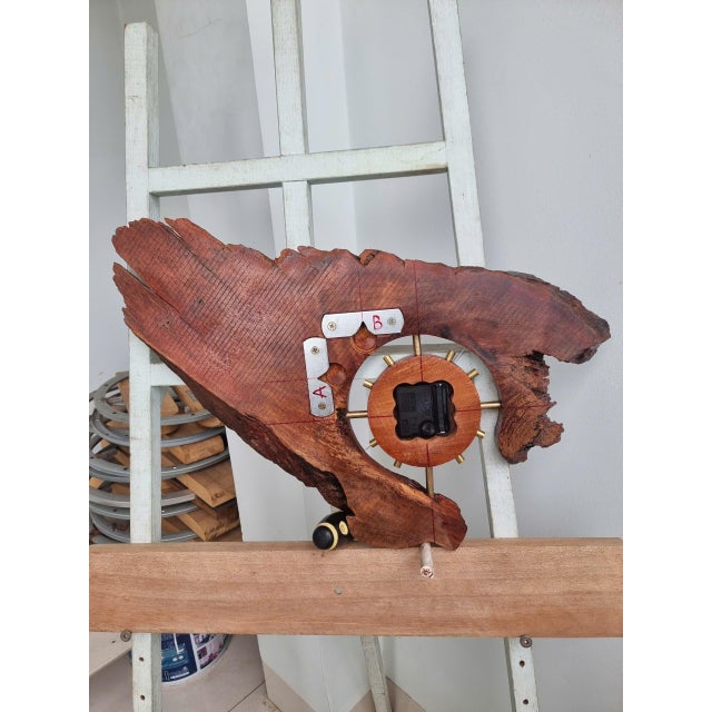 Transformable Clock - One-of-a-Kind Handcrafted Driftwood Wall Clock Sculpture For Sale - Image 11 of 17