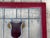 Wine Early 20th C. Stained Glass Window - Shield / Crest in Wine Red and Old Gold For Sale - Image 8 of 13