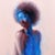 Early 21st Century Searching by Josh Sorrell | Oil on panel figure of a woman in blue tones sitting gracefully For Sale - Image 5 of 5