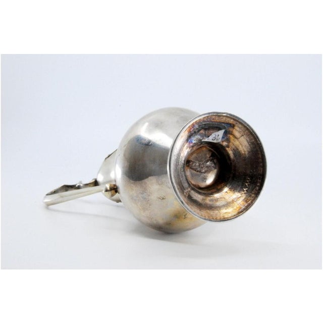 Smooth Silver Milk Jug with Knob For Sale - Image 10 of 11