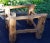 1990s Rustic Natural Wood Log Low Table For Sale - Image 5 of 13