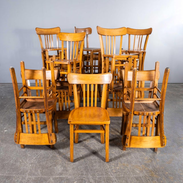 Wood Vintage Luterma Chairs in Honey Oak and Bentwood, 1950s, Set of 4 For Sale - Image 7 of 11