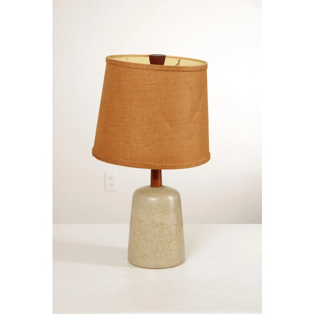 High Quality Vintage Studio Glazed Stoneware Table Lamp, Incised Signature
