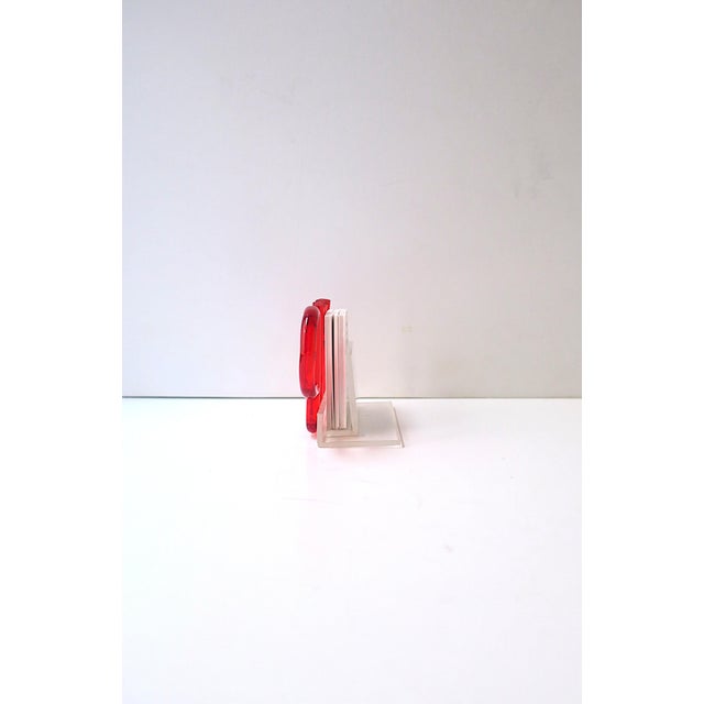 Desk Business Card Holder, Vip, Lucite Acrylic, Postmodern, Late 20th Century For Sale In New York - Image 6 of 7