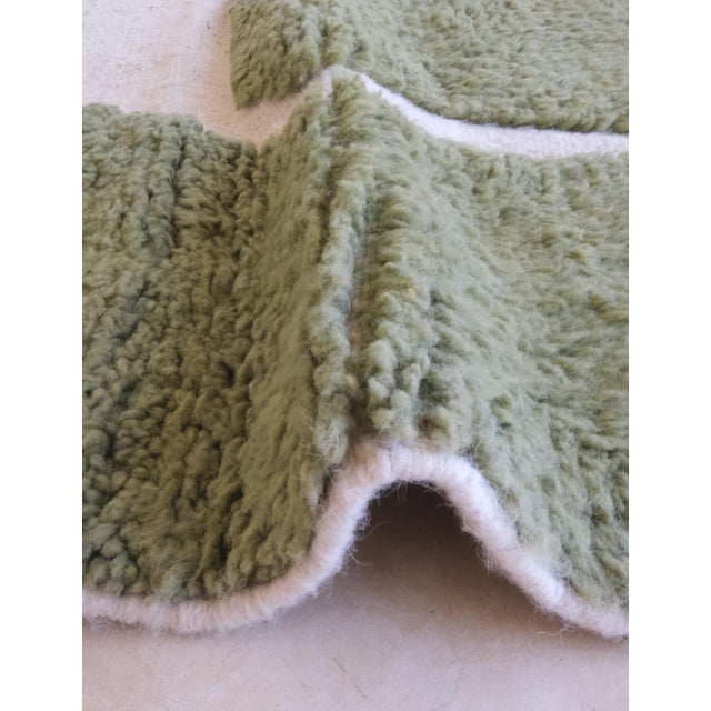 Contemporary Green Contemporary Moroccan Rug - 9.4 X 6.9 Ft For Sale - Image 3 of 8