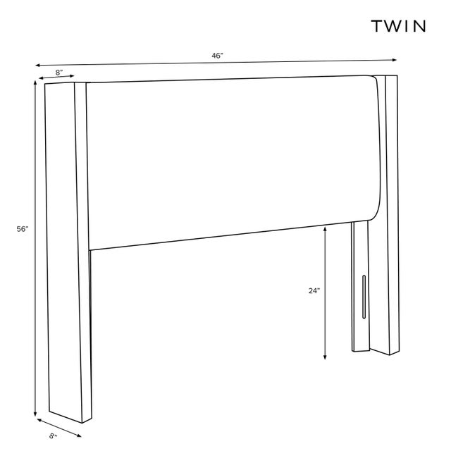 Not Yet Made - Made To Order Red from Scalamandre crafted by Cloth & Company Hudson Twin Headboard, Navy Blue Solid Linen For Sale - Image 5 of 6