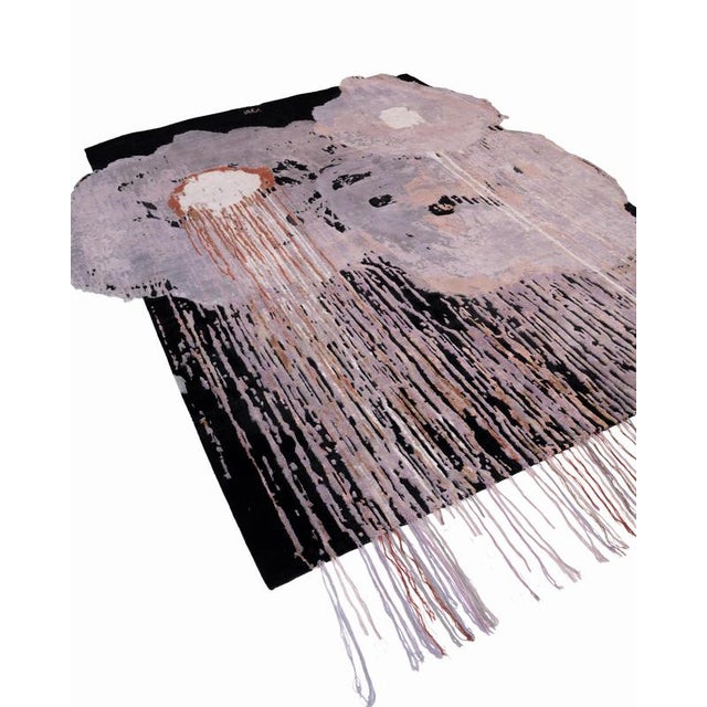 Hand-Knotted Sugar Magnolia Rug in Silk & Oxidised Wool by Dinodo Studio Designed by Julien Jaca Limited Edition of 9...