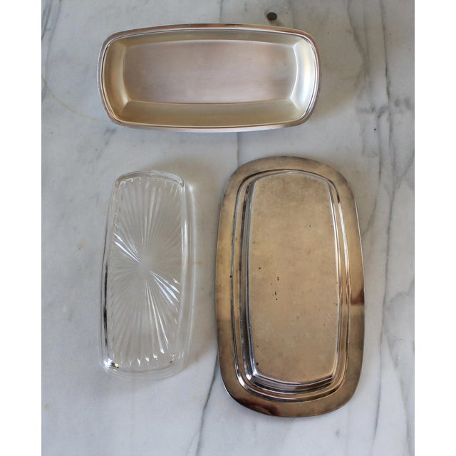 Vintage Onida Silverplate Lidded Butter Dish For Sale - Image 4 of 12