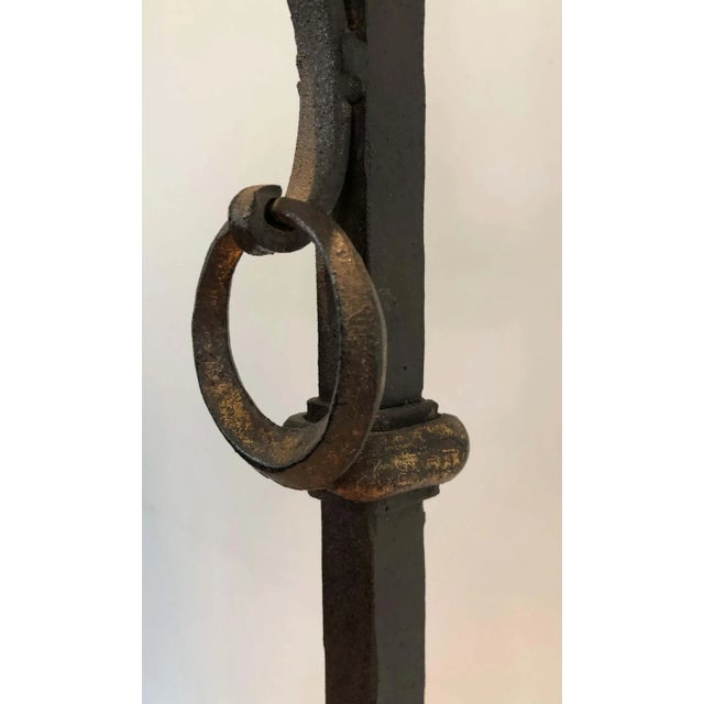 This 7 lights floor lamp is made of wrought iron and gilt iron. The quality of this candelabra is very good and the...