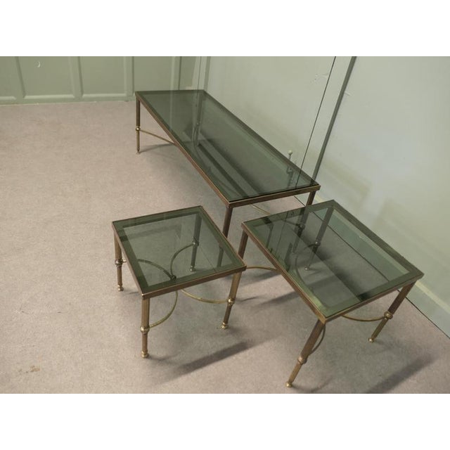 Vintage Occasional Coffee Tables in Brass, 1970, Set of 3 For Sale - Image 4 of 8