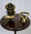 This elegant pair of vintage solid brass wall hangers features a striking Royal Coat of Arms motif, highlighted by a...