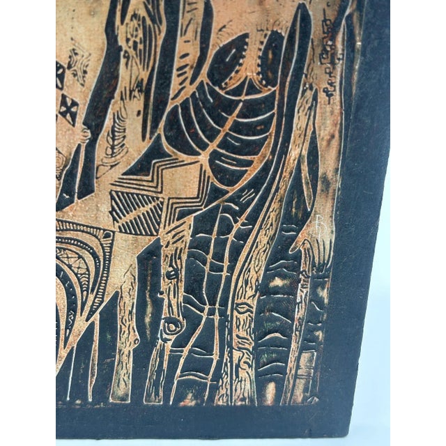 Bruce Onobrakpeya, Mamiwata Voyage I, 1976, Metal Relief For Sale - Image 3 of 7