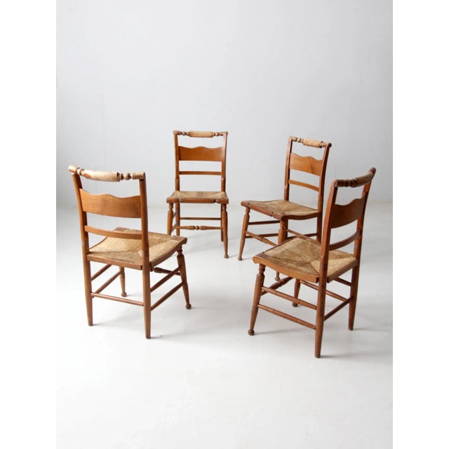 Mid 20th Century Vintage Tell City Chair Company Dining Chairs Set of 4 For Sale - Image 5 of 12