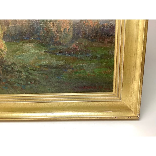 Impressionist 1990s Russian Impressionist Landscape Painting on Board Signed and Dated For Sale - Image 3 of 10