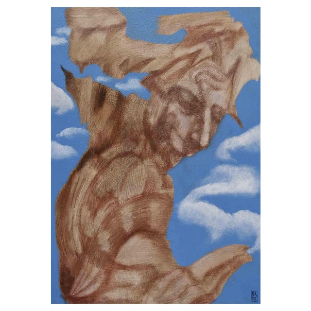 Valeriya Shebelnichenko, Satyr, Mixed Media on Canvas, 2023 For Sale